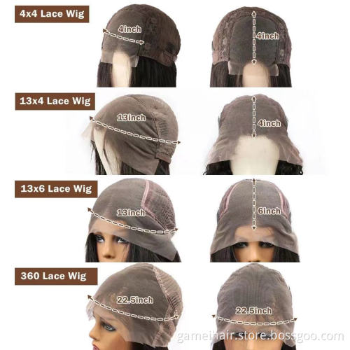 New Brazilian Deep Wave Human Hair Wigs 4x4 Lace Closure Wig 13x4 360 Water Curly Lace Frontal Hair Wigs For Women